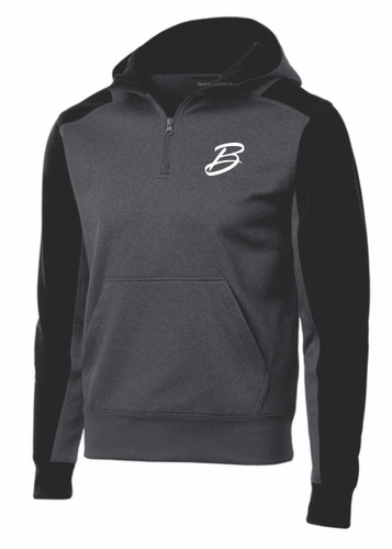 Challengers Baseball Sport-Tek Tech Fleece Colorblock 1/4-Zip Hooded Sweatshirt