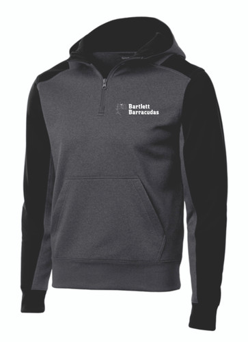 Bartlett Barracudas Swim Team Sport-Tek Tech Fleece Colorblock 1/4-Zip Hooded Sweatshirt
