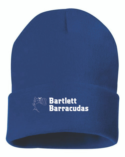 Bartlett Barracudas Swim Team Sportsman 12" Solid Knit Beanie