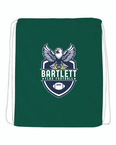 Bartlett Flag Football Economical Cotton Drawstring Bag