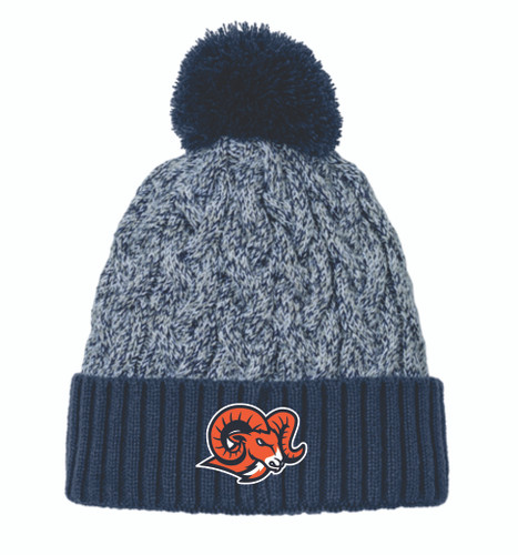 Wheaton Rams Coaches New Era® Marled Knit Pom Beanie