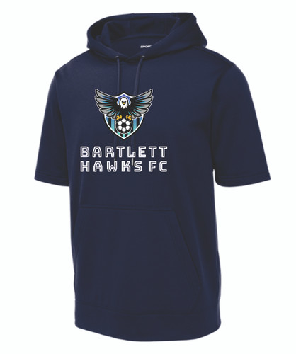 Bartlett Hawks FC Sport-Tek Sport-Wick Fleece Short Sleeve Hooded Pullover