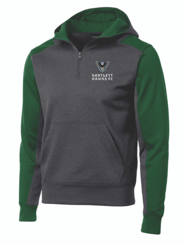 Bartlett Hawks FC Sport-Tek Tech Fleece Colorblock 1/4-Zip Hooded Sweatshirt