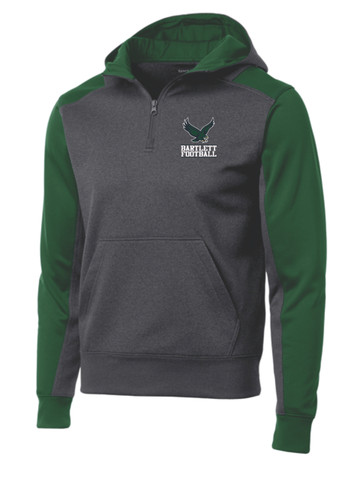 BHS Football Sport-Tek Tech Fleece Colorblock 1/4-Zip Hooded Sweatshirt