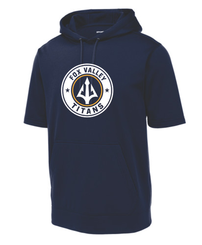Fox Valley Titans Sport-Tek Sport-Wick Fleece Short Sleeve Hooded Pullover