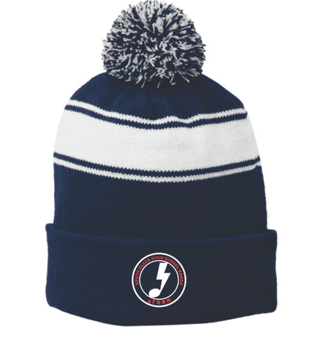 South Elgin High School Band Sport-Tek® Stripe Pom Pom Beanie