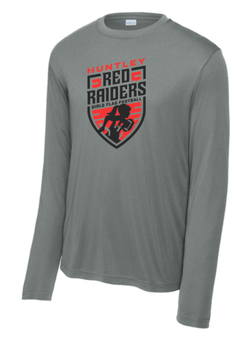 Huntley Red Raiders Flag Football Sport-Tek Long Sleeve PosiCharge Competitor Tee