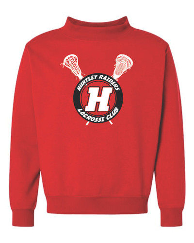 Huntley Raiders Lacrosse Unisex Mock Neck Fleece Sweatshirt