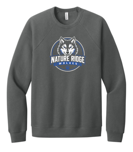 Nature Ridge Wolves Staff BELLA + CANVAS Fleece Crewneck Sweatshirt