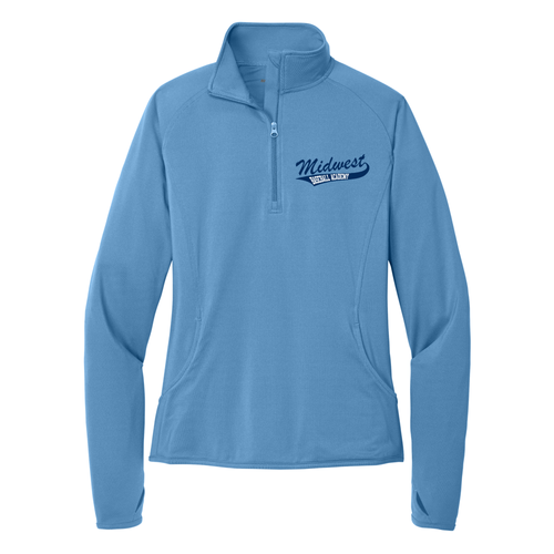 Midwest Baseball Academy-Sport-Tek Ladies Sport-Wick Stretch 1/2-Zip Pullover