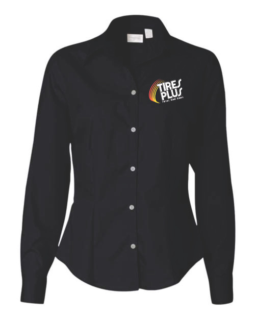 Tires Plus Long Sleeve Ladies Silky Poplin Shirt - Assorted Colors