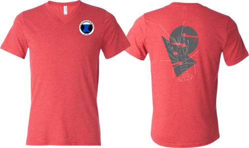 KUR Crawfish BELLA + CANVAS - Triblend V-Neck Short Sleeve Tee