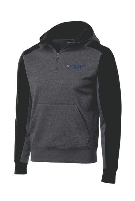 Ontarioville Elementary Sport-Tek Tech Fleece Colorblock 1/4-Zip Hooded Sweatshirt