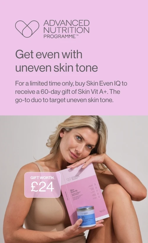 Model holding Skin Even IQ
