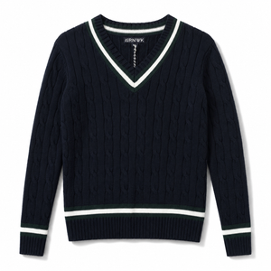 [NWT] RENWICK Navy Cable Knit Sweater | MEDIUM
