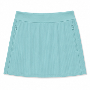 Lucky In Love Teal Ribbed Golf Skirt | Medium