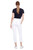 [NWT] Swing Control White Jacquard Ankle Pant