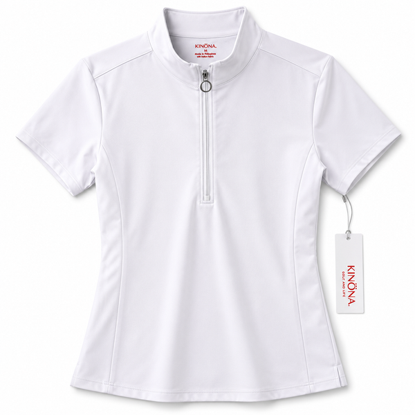 [NWT] Kinona Keep It Covered White SS Mock [Medium]