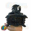 Cold cast resin dragon jewelry box