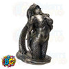 Silverish and bronze patina painted mermaid figurine