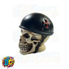 Motorcycle biker skull small resin skull with half helmet
