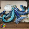 colorful metal octopus wall hanging