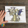 Crazy dragon with skull hat by Dwight Keener on dwightscraft.com