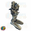 nude figurine painted bronze patina finish medusa