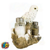 Snow owl salt and pepper shaker figurine