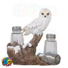 Snow owl salt and pepper shaker figurine