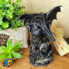 Dark dragon backflow incense burner on rock mountain