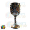 Steampunk dragon and gears goblet or chalice
