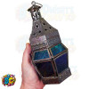 stained glass candle powered lantern