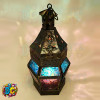 stained glass candle powered lantern