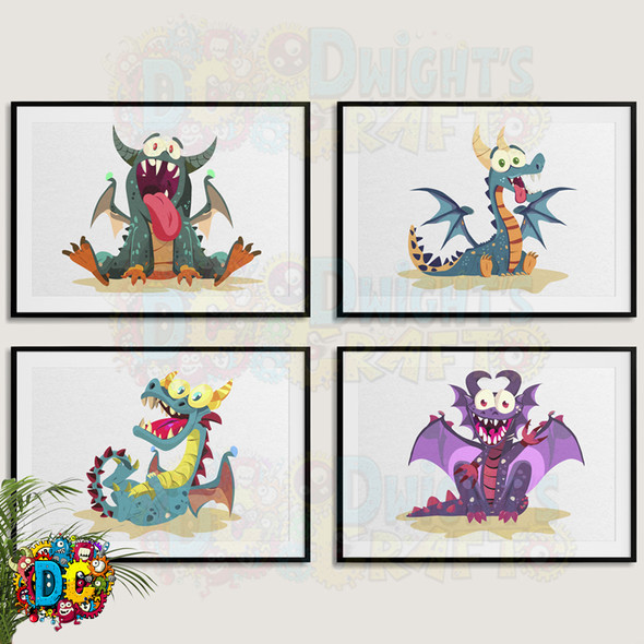 Wacky Dragons set of four by Dwight Keener from Dwight's Craft