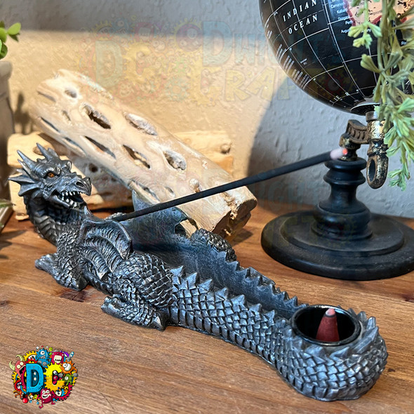 Dragon incense stick and cone burner