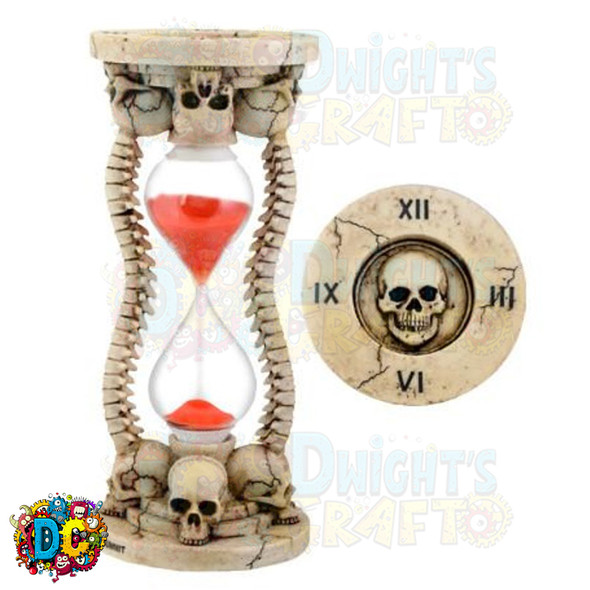 Skull and skeleton kitchen sand timer, hourglass
