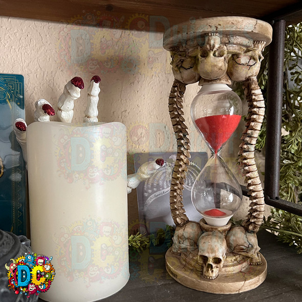 Skull and skeleton kitchen sand timer, hourglass