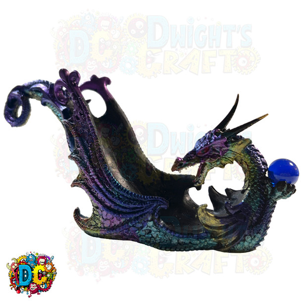 Multicolor pearlescent colored dragon incense stick holder