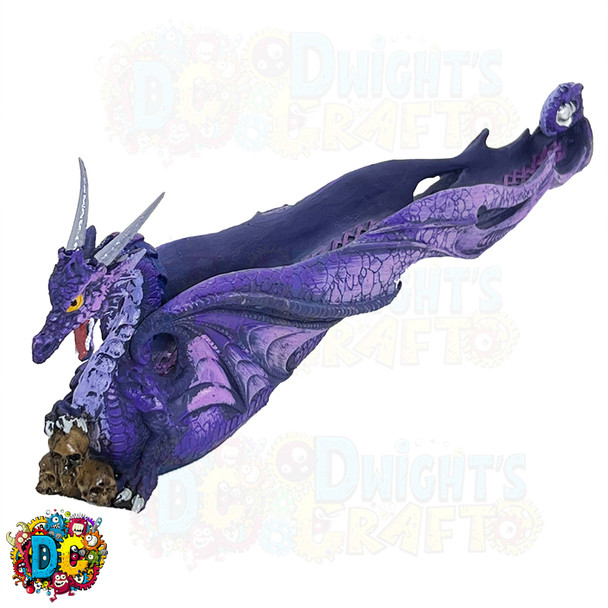 Purple dragon incense stick burner