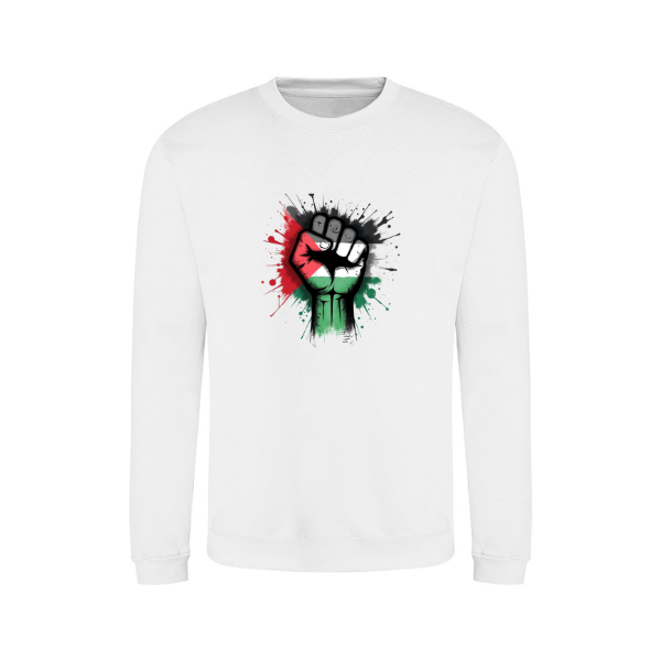 Ummah Trends Palestinian Flag Fist Handprint Sweatshirt