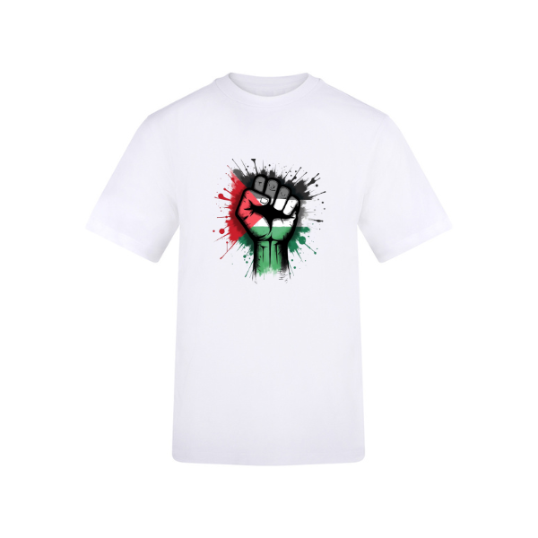 Ummah Trends Palestinian Flag Fist Handprint T-Shirt