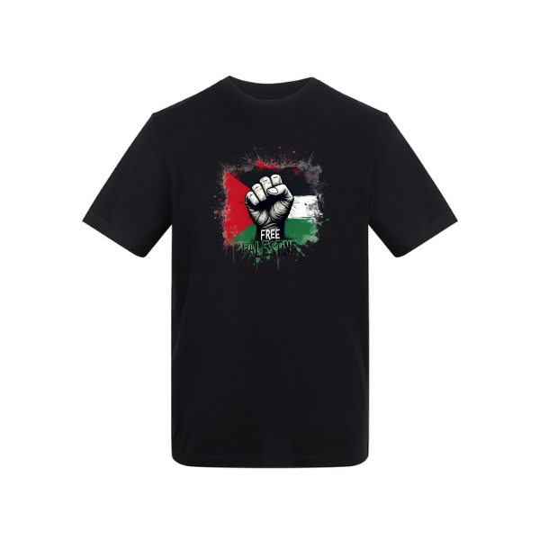 Ummah Trends Free Palestine Flag Fist Handprint T-Shirt