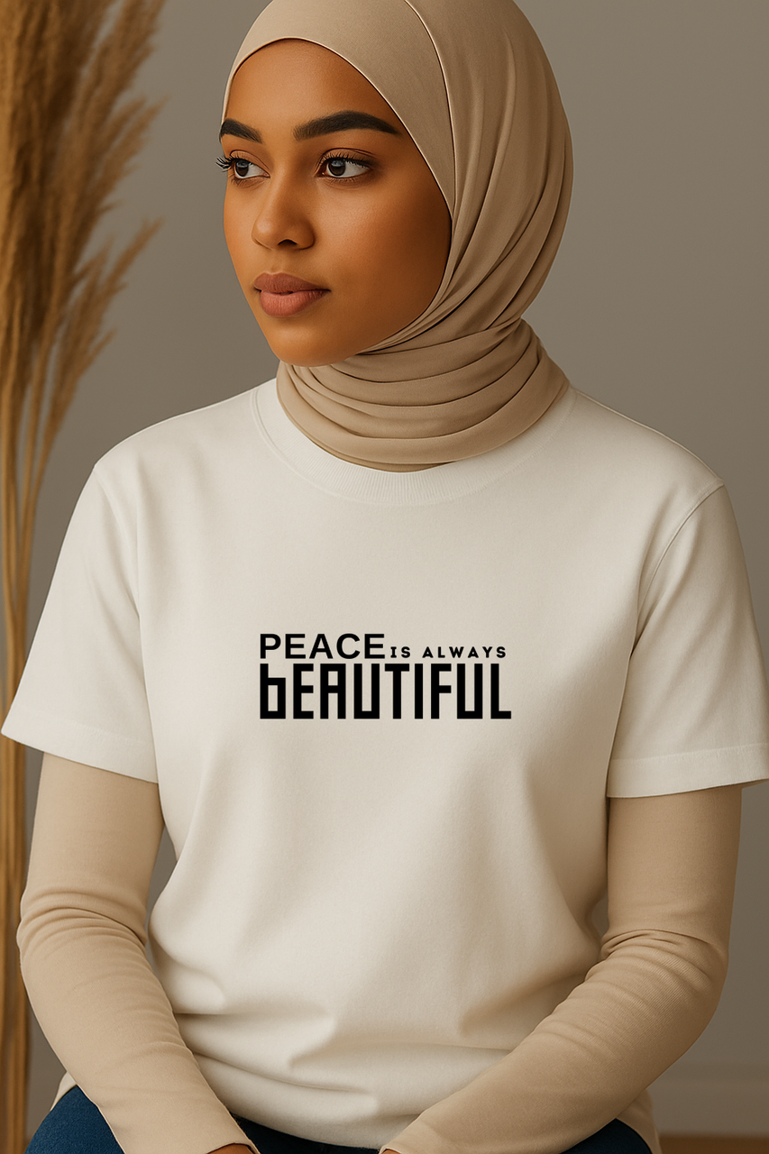 Ummah Trends Peace Is Always Beautiful Print T-Shirt Print T-Shirt