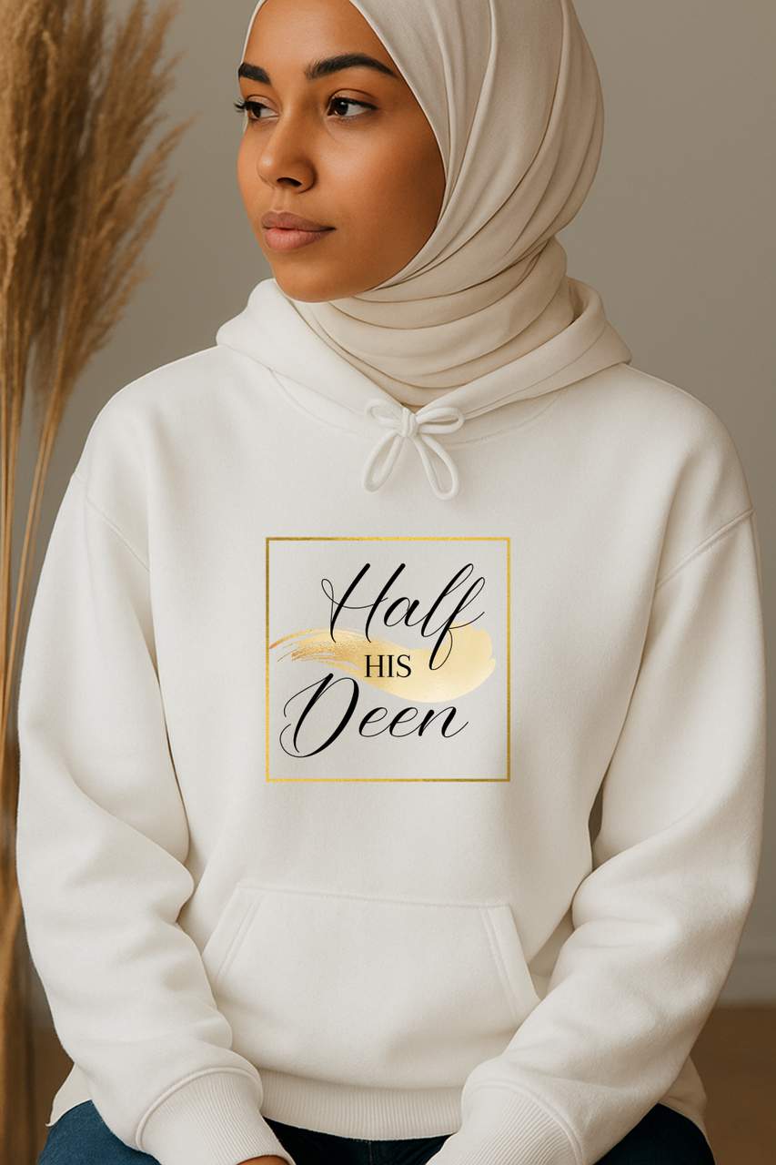 Ummah Trends Half HIS Deen Print Hoodie