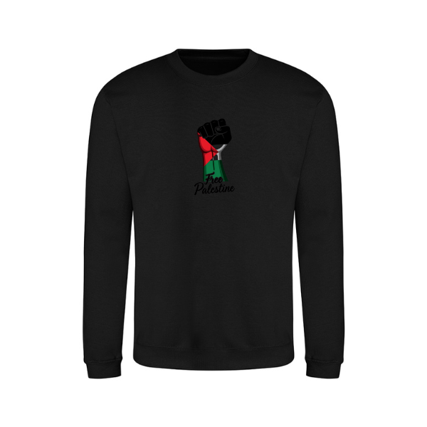 Ummah Trends Palestinian Flag Fist Hand Print Sweatshirt