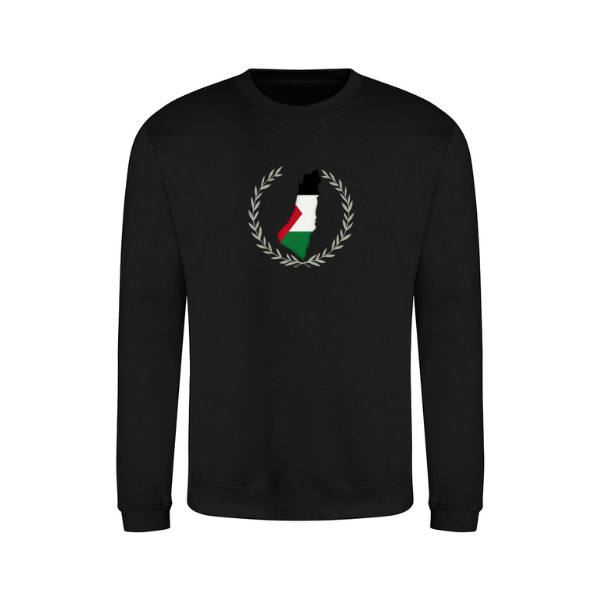 Ummah Trends Palestinian Flag Map Print Sweatshirt