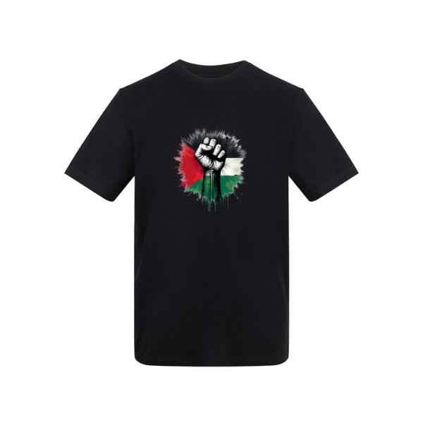 Ummah Trends Palestinian Flag Fist Hand Print T-Shirt