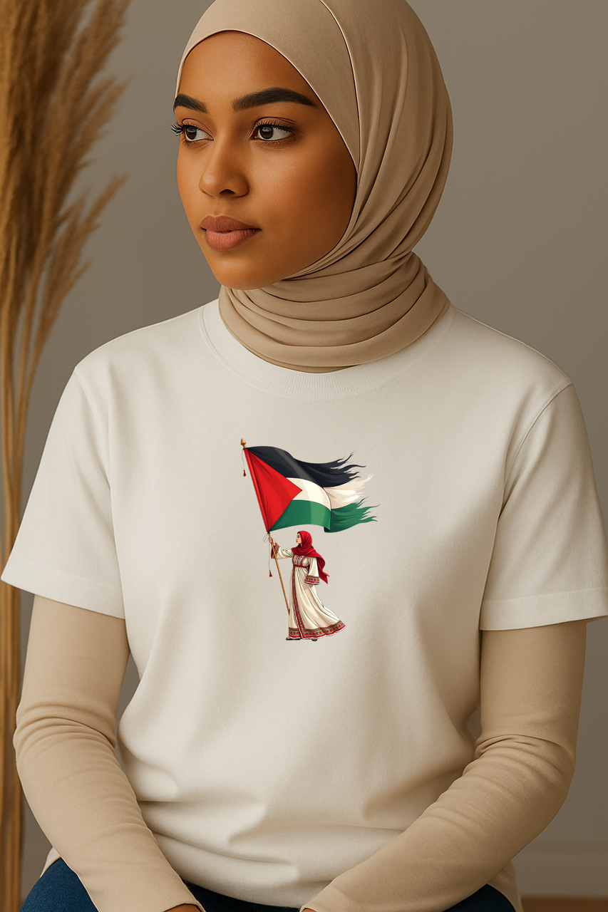 Ummah Trends Palestinian Flag Print T-Shirt
