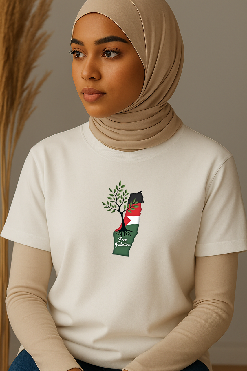 Ummah Trends Palestinian Flag Butterfly Print T-Shirt